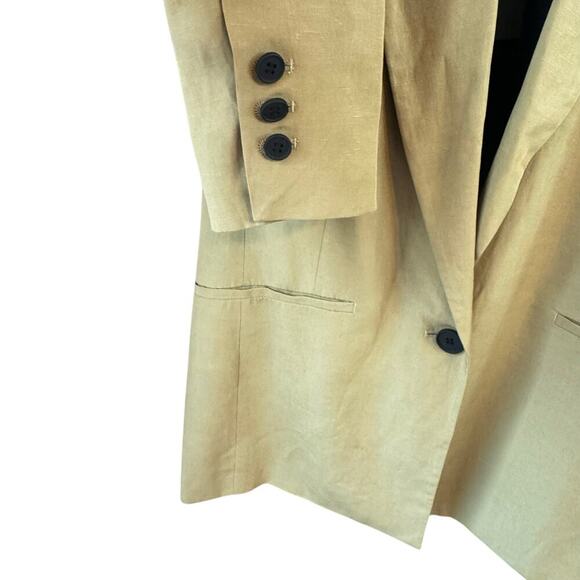 New ALLSAINTS Yolanda Lyn Relaxed Fit Woven Women’s Khaki Blazer Sz UK4 / US0 - Picture 5 of 15